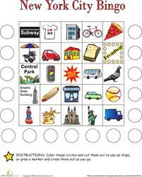 New York City Bingo Worksheet Education Com New York Activities New York Theme New York Party