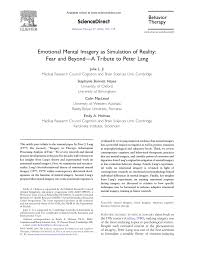 Pdf Emotional Mental Imagery As Simulation Of Reality Fear And Beyond A Tribute To Peter Lang