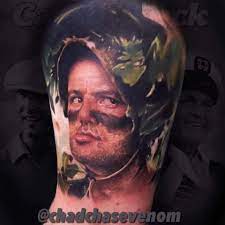 The lyrics at the end of the first verse is what people have particularly honed in on. Chad Chase Venom Ink Tattoo Facebook