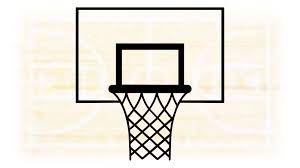 Sports Clipart Large Black White Bold Basketball Hoop Net Etsy Basketball Hoop Clip Art Black And White