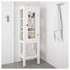 Hemnes Mobile Alto Con Anta A Vetro Bianco 42x38x131 Cm Ikea It Glass Cabinet Doors Bathroom Tall Cabinet Hemnes