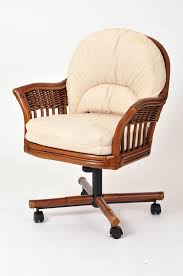 Bridgeport Tilt Swivel Caster Chair Sienna Finish Swivel Dining Chairs Caster Chairs Chair