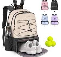 Bolsa de tenis con capacidad para 2 raquetas, bolsas de tenis profesionales  para mujeres, mochila de tenis con compartimento ventilado para zapatos