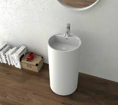 What is an utility sink? Bathroom Round Pedestal Freestanding Vessel Wash Sink Solid Surface Stone Wash Basin Rs38375 Bathroom Sinks Aliexpress