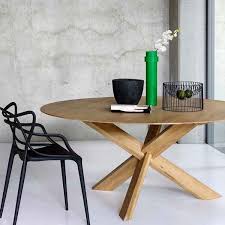 Table Ronde Chene Massif Circle Ethnicraft Table Salle A Manger Table De Cuisine Table Bois