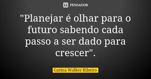 Planejar E Olhar Para O Futuro Carina Walker Ribeiro