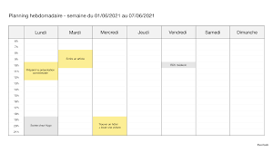Créez un planning de la semaine, appelé aussi semainier, attrayant et visualisez votre semaine en un coup d'œil grâce aux modèles gratuits en ligne de canva. Planning Exacompta 57150e Planning Magnetique Mensuel Effacable A Sec 90 X 59 Cm Blanc