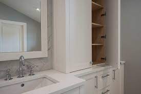 We do custom designed/made crown moldings, all wood maple interiors, glass doors with mullions, white melamine interiors, full overlay and inset cabinet designs, and much more, all built to hansen's. Custom Modern Cabinets At Glenview Haus Chicago Il By Ernestrust Usa