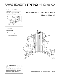 weider pro 4950 14623 owners manual