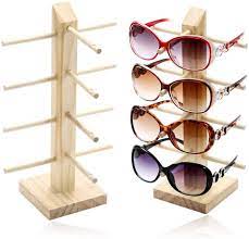 Cork decoration fir sunglasses at night. Novelty Items Glasses Display Stand Creative Wood Sunglasses Rack Glasses Stand Can Hold 4 Pairs Of Glasses Spectacle Holder For Storage And Presentation Suitable For Sunglasses Myopia Glasses Reading Glasses Offering 100