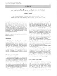We did not find results for: Pdf An Analysis Of Book Review Criteria And Motivation
