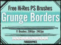 And change the blend mode. Grunge Borders Brush Set Grunge Photoshop Brushes Brushlovers Com