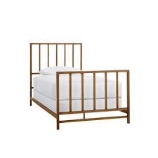 For people looking for sturdy support and simple setup. Twin Xl Metal Beds Bedroom Furniture The Home Depot