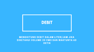 We did not find results for: Hitunglah Debit Dalam Liter Jam Jika Volumenya 20cm Sup 3 Sup Mengalir Dalam Waktu 60 Detik Solusi Matematika