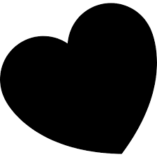 Heart Black Symbol Rotated To Left Free Shapes Icons