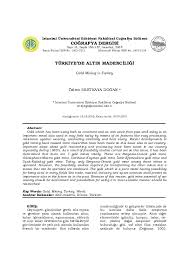 Pdf Turkiye De Altin Madenciligi Ozlem Sertkaya Dogan Academia Edu