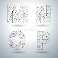 Discover (and save!) your own pins on pinterest. Vector Mesh Stylish Alphabet Letters M N O P Stock Vector Illustration Of Element Innovation 58833375