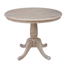 Check spelling or type a new query. International Concepts 36 In Round Weathered Taupe Gray Solid Wood Dining Table K09 36rt The Home Depot