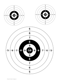 Ein leckerbissen für alle waffenfans und hobbyschützen, die zuhause mit der luftpistole oder dem luftgewehr im keller schießen: Zielscheibe Vorlage Zum Ausdrucken Muster Vorlage Ch