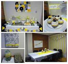 Black And White 60th Birthday Party Ideas Qute Hoots Black White Yellow And Gray Birthday Party Yellow Party Decorations Yellow Party Party Decorations