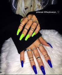 Pinterest Theylovecyn Colored Acrylic Nails Bright Acrylic Nails Long Nails