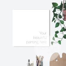 Download Free Square Canvas Painting Mockup With A Hanging Plant And Psd Free Psd Mockups Painting Mockup Free Psd Mockups Templates Free Packaging Mockup