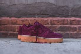 Nike Air Force 1 Black Suede Gum Sole Women S Nike Air Force 1 07 Suede Deep Garnet Gum Bottom 749263 600 110 Nike Nike Free Ayakkabilari Nike Air