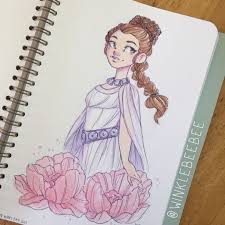 May 4th Dailydrawing Leia Happy Star Wars Day I Realized I Ve Never Drawn Leia S Ceremonial Gown An Girly Drawings Harry Potter Art Drawings Cute Drawings