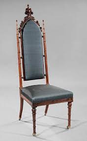 C1840 Gothic Etagere Chair Prob A Roux Nyc Rswd 50t 18 2 3 American Furniture Chair Side Chairs
