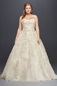 Oleg Cassini Organza Wedding Dress With Beading David S Bridal Ball Gowns Wedding Bridal Wedding Dresses Wedding Dresses