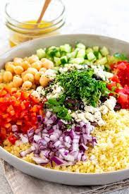 Mediterranean Couscous Salad Jessica Gavin Recipe Mediterranean Couscous Salad Couscous Salad Couscous Recipes