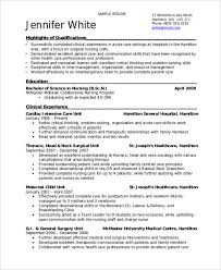 Free 8 Sample Student Nurse Resume Templates In Ms Word Pdf