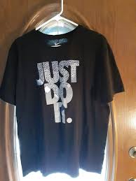 Black And Blue Nike Shirt Classic Nike Tee Shirt Sz Xl Black With Blue Letters Nike Tees Tee Shirts Fashion