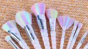 freaking out unicorn makeup brushes