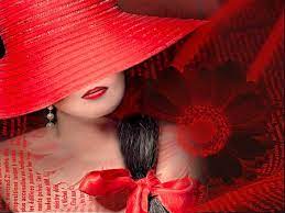 Painting Of Red Hat Ladies Red Hat Red Romantic Nice She Beautiful Woman Lips Pretty Red Hat Ladies Red Hats Red Hat Society