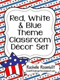 Photocalls comuniones · photocalls fiestas · photocalls bodas Red White Blue America Theme Classroom Decor Set By Rachelle Rosenblit