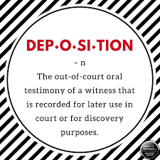Another Word For Legaltermtuesday This Week Deposition In The Event Of An Accident Your Attorney May Contact Any Personal Injury Law Personal Injury Words