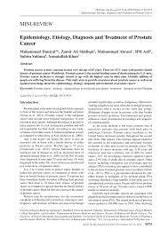The earlier the detection of prostate cancer, the better the patient's chance of survival is. Pdf Epidemiology Etiology Diagnosis And Treatment Of Prostate Cancer