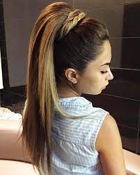 Older women with long hair who want a simple style that can last a couple of days without being retouched will enjoy this look. 35 Fetching Hairstyles For Straight Hair To Sport This Season High Ponytail Hairstyles Straight Hairstyles Pony Hairstyles