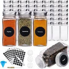 5 out of 5 stars, based on 3 reviews 3 ratings current price $36.99 $ 36. Buy Hatoku 48 Pcs Glass Spice Jars 4oz Empty Square Spice Bottles With 400 Spice Labels Spice Containers With Shaker Lids Airtight Metal Caps And Silicone Collapsible Funnel Online In Indonesia B08d688x5v