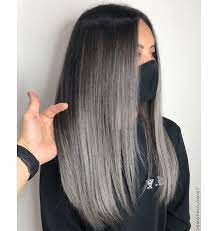 15 Balayage On Black Hair Ideas Trending In 2021 Hair Color For Black Hair Black And Grey Hair Grey Ombre Hair