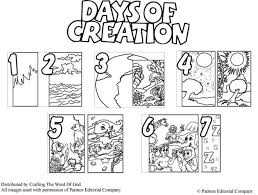 These creation coloring pages show an image of god creating heaven and earth, light and dark, plants, animals, and adam and eve. Days Of Creation Coloring Pages Crafting The Word Of God