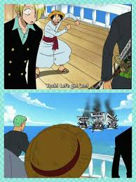 Sanji Zoro Luffy The Monster Trio Funny Text Quote Comic One Piece Photo Collages One Piece Funny Photo Collage Funny Scenes