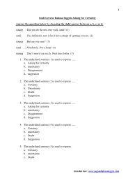 Maybe you would like to learn more about one of these? 1 Soal Exercise Bahasa Inggris Asking For Certainty