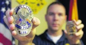 Mesa police union protests new badges
