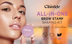 Cilrofelr Upgraded Eyebrow Stamp Stencil Kit, One Step Brow Stamp Shaping  Kit with 10 Easy Brow Stencils, Brow Pomade and Stencil Kit