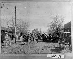 Photograph Of A Street Scene Including Postmaster Joe Walker Bowdon Carroll County Georgia Ca 189 Spring Park Hotel Del Carroll County