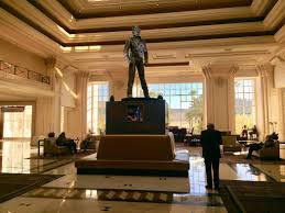 The michael jackson statues are made of very simple materials and yet are recognizable as the star performer. A 10 Foot Michael Jackson Statue From His History Tour In The Lobby Of Mandalay Bay Las Vegas Review Journal Las Vegas Review Journal