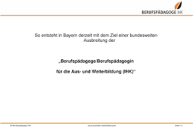 Das heißt, dass der berufspädagoge auf derselben stufe, wie der akademische master oder technische betriebswirt ihk angesiedelt ist. Der Neue Beruf Berufspadagoge Fur Die Aus Und Weiterbildung Ihk Pdf Free Download