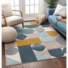 Компания новости проекты услуги контакты. Well Woven Ruby Dede Blue Mid Century Modern Geometric 5 Ft 3 In X 7 Ft 3 In Area Rug Ru 104 5 The Home Depot Modern Rugs Living Room Mid Century Modern Living